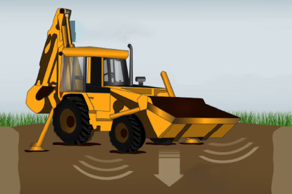 Backhoe weight on ground